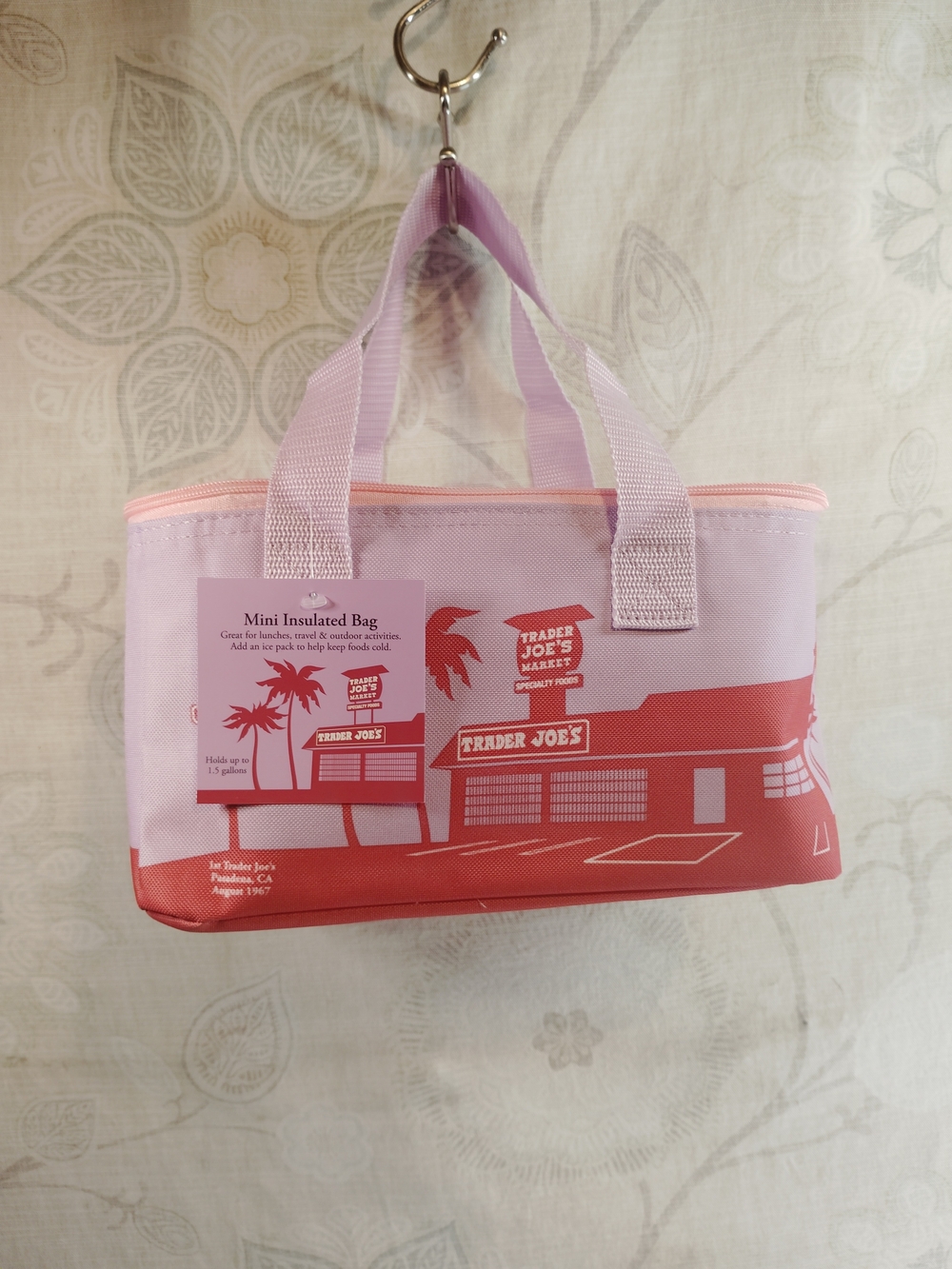 Trader Joe's Levender ,Red & Pink Insulated Mini Tote Bag